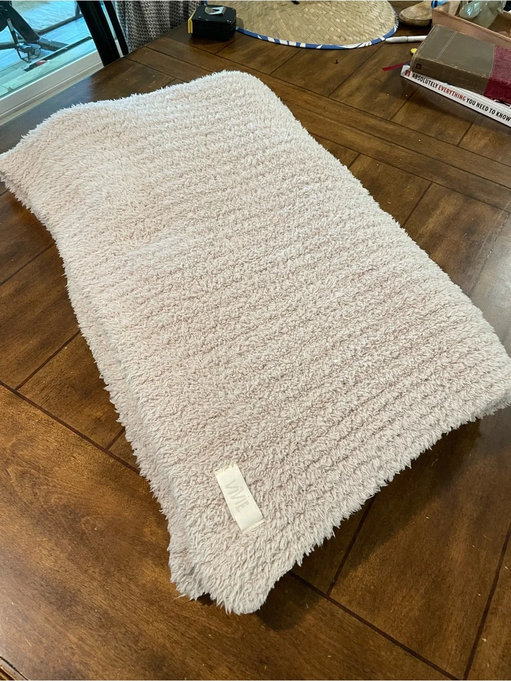 Cozy Plush Throw Blanket - Light Cream by ViViE